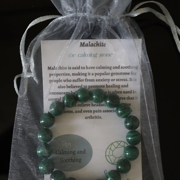 Malachite Stretch Bracelet - Picture 10 of 10